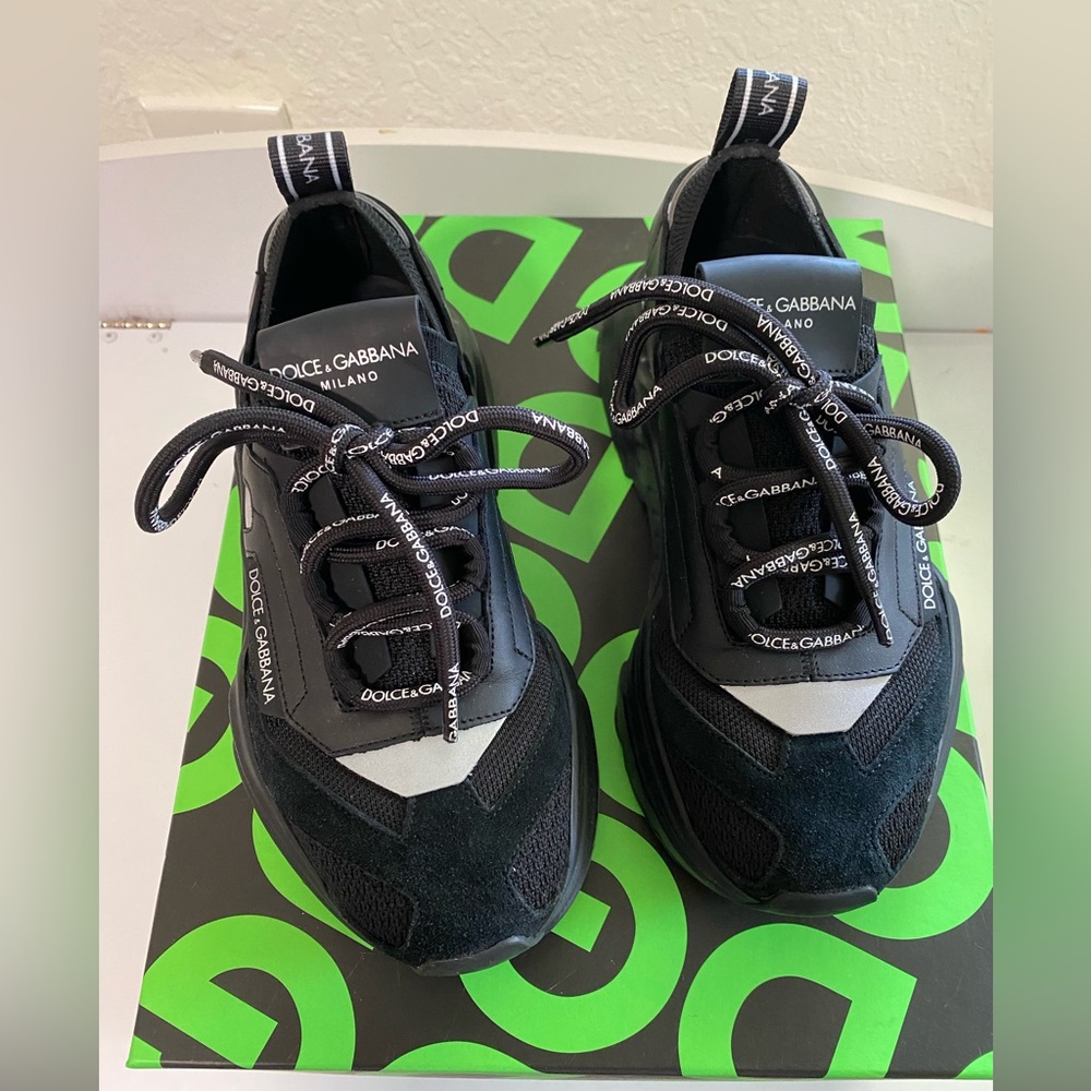 Dolce Gabbana Black Sneaker Bassa